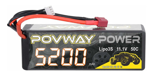 Bateria Lipo 11.1v 5200mah 50c 3s T Plug Povway