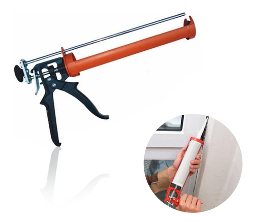 Pistola Aplicador De Silicone Com Chumbador Strong