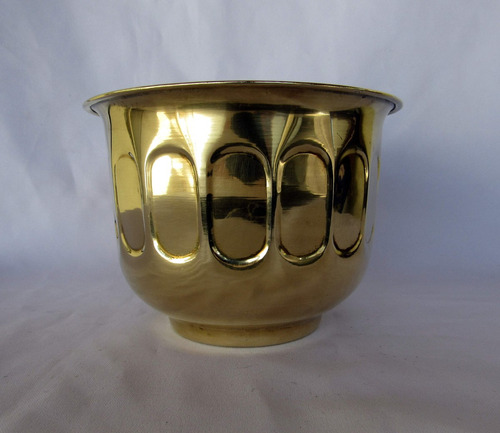 Vaso Cachepo Indiano Floreira Em Cobre Ou Latão Dourado