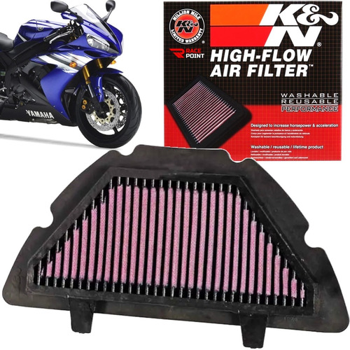 Filtro Ar Esportivo K&n Kn Yamaha Yzfr1 Yzf R1 2007 E 2008