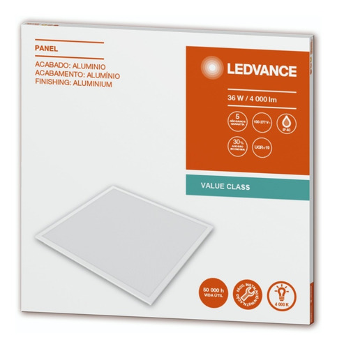 Panel Led Ledvance Embutir 60x60 Luz Blanca 36w 4000k