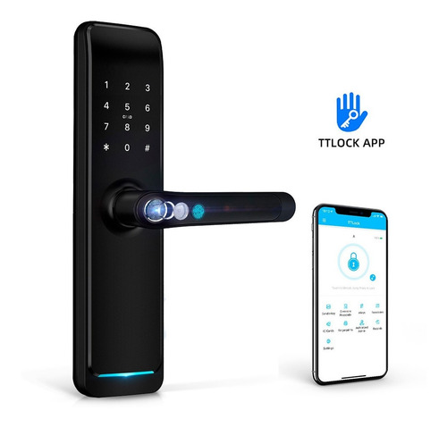 Cerradura Biometrica Smart H35 Bluetooth Huella Exterior