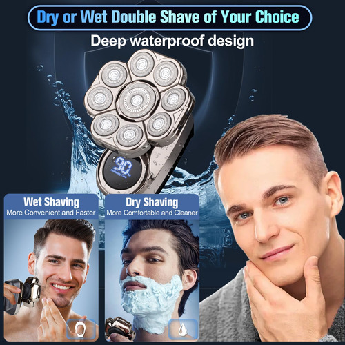 Electric Razor Softula 9d Head Shavers For Bald Men