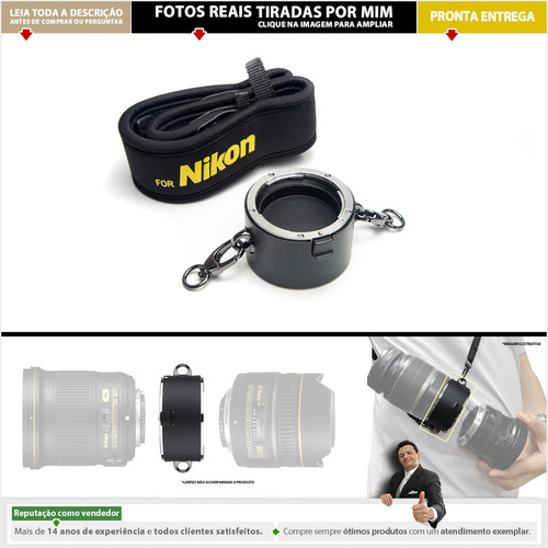 Suporte Para 2 Lentes Nikon 2 Em 1 Com Alça Tiracolo | P2