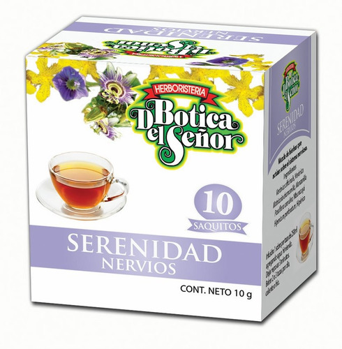 Té Serenidad Botica Del Señor 10 Saquitos