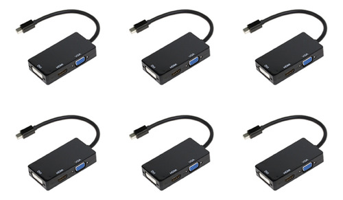 6 Minipuertos De Pantalla Para Dos Adaptadores Vga Dvi Para