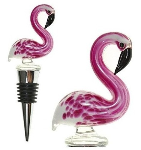 Glass Flamingo Wine Bottle Stopper 20 Diseños A Elegir De C