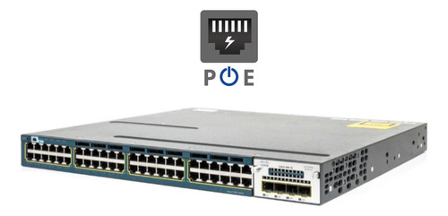 Switch Cisco Ws-c3560x 48 Puertos Poe Con Modulo 4 Sfp 10g