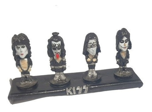 Enfeite Estatueta Bonecos  Resina Banda Heavy Metal Kiss N5