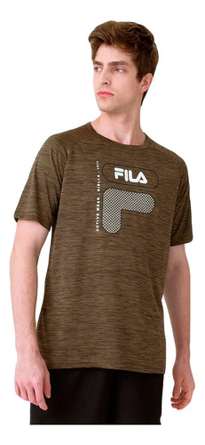 Fila Remera Masculina Sport Melange Verde Oliva