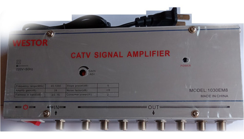 Imagen 1 de 1 de Amplificador De Señal Catv -  Con 8 Salidas