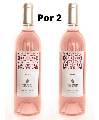 Imagen 1 de 7 de Vino Rosado Tempranillo Tres Raices Pack 2 Botellas