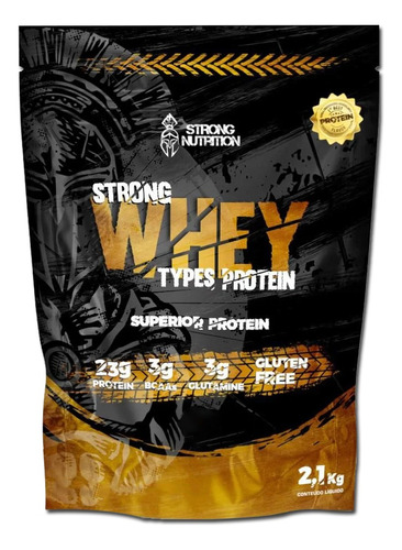 Whey Protein Concentrado ( Types Strong Nutrition ) - 2,1kg Sabor Chocolate Branco