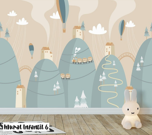 Imagen 7 de 8 de Vinilos Mural Infantil Animales Deco Gigantografia