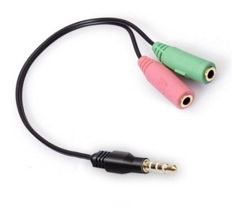 Cable Adaptador Plug 3,5 A Auriculares Y Microfono