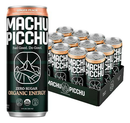 Machu Picchu Bebida Energética Orgánica Sin Azúcar, Paquete 