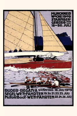 Libro Vintage Journal Munich Rowing Regatta Poster, Germa...