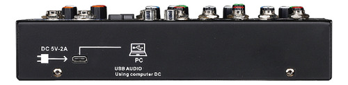 Consola Mezclador Fx Dj Af7 Bluetooth Equaliz Mic 7 Canales