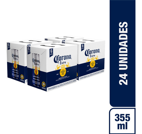 Cerveza Corona (x4) 6pack Lata 355 Ml