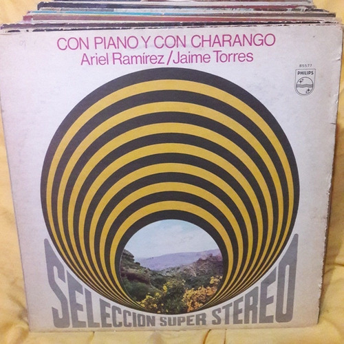 Vinilo Ariel Ramirez Con Piano Y Con Charango F2