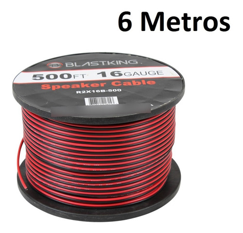 Cable De Corneta 2x16 Blastking Rojo/negro X 3metros