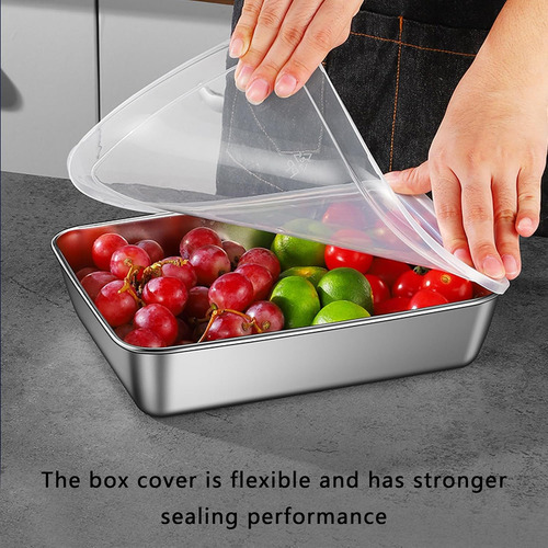 Caja Rectangular De Acero Inoxidable Para Almacenamiento De