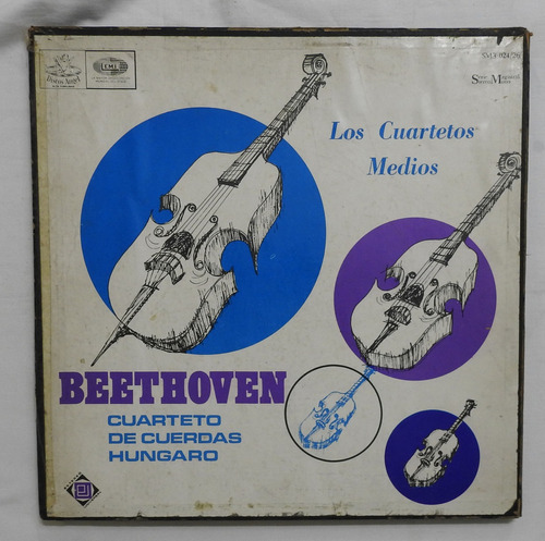 Beethoven Los Cuartetos Medios Cuarteto Húngaro Vinilo (vg+)