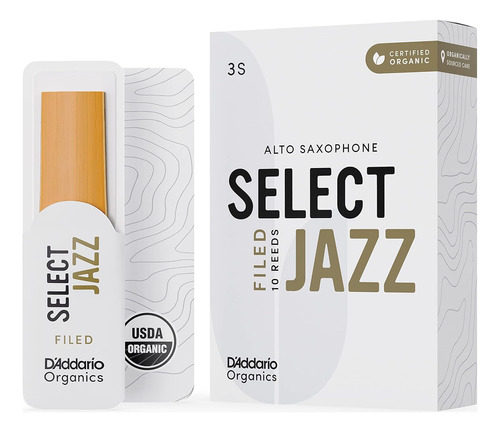 D'addario Organic Select Jazz - Cañas De Saxofón Alto Archiv