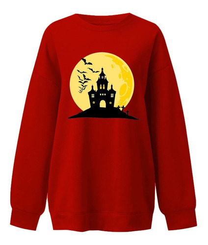 Halloween Sweatshirts For Dama Long Sleeve Round Neck