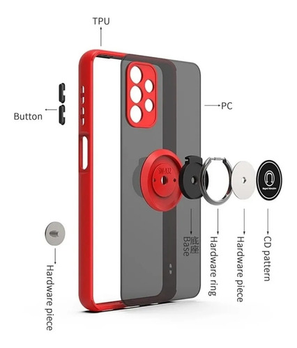 Imagen 6 de 10 de Case Mate Translúcido Para Samsung A32/ A52/ A72/ Antishock