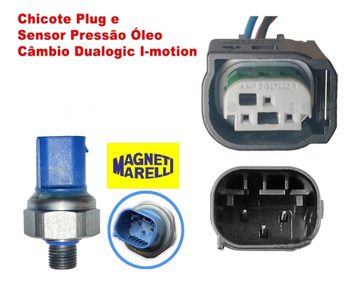 Chicote Plug E Sensor Pressão Óleo Câmbio  Dualogic I-motion