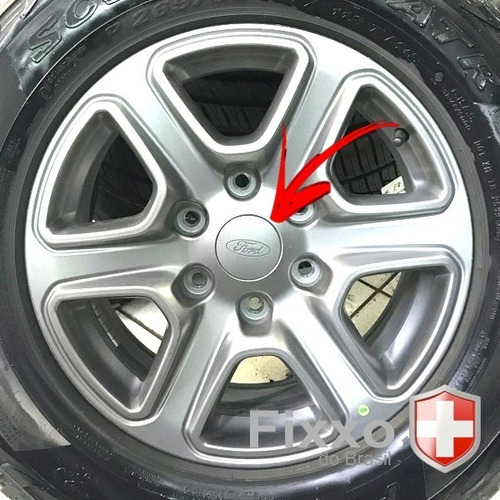 Imagem 4 de 6 de 4 Calotinhas Miolo Tampa Roda Ford Ranger Prata Xl Xls Xlt