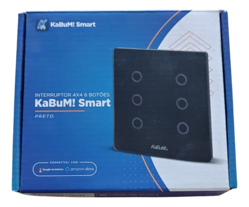 Interruptor 4x4 Kabum! Smart, 6 Botões, Preto - Kbsa015
