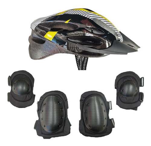 Pack Protección Adulto Casco Bici Ajusta+ Rodillera + Codera