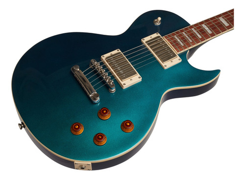 Guitarra Elétrica Cort Cr Series Cr200 Les Paul Flip Blue