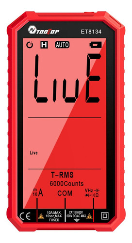 Tooltop Et8134 Multímetro De Tela Lcd Portátil De 4,7 Polega