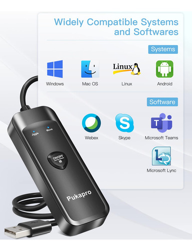 Mouse Jiggler Pukapro Punkfm302 Undetectable Usb Black