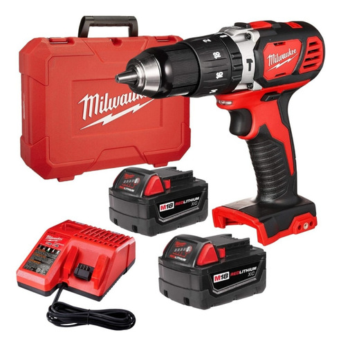 Taladro Atornillador Percutor Milwaukee 2 Bat 18v 2607-259a