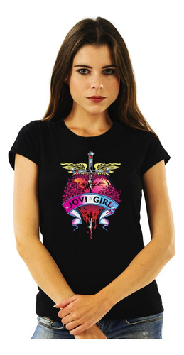 Polera Mujer Bon Jovi Jovi Girl Rock Impresión Directa