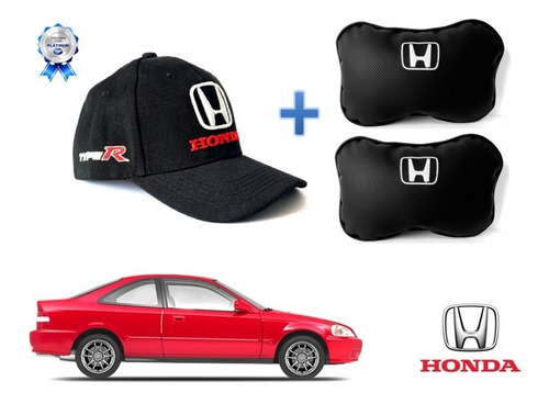 Gorra + Par Cojines Asiento Honda Civic Coupe 1997 A 2002