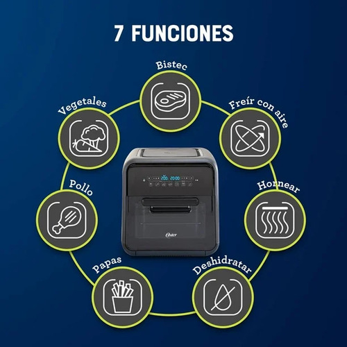 Freidora De Aire Negra 10l Oster