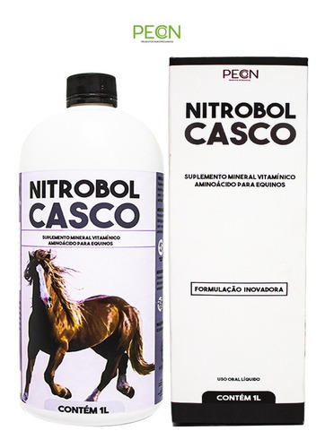 Nitro-bol Casco (kerabol)  1l Suplemento P/ Cavalos E Potros