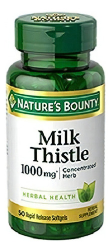 Milk Thistle 1000mg Concentrado Herbal 50 Softgels (usa
