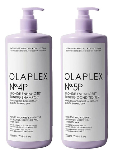  Olaplex | No 4P Blonde Enhancer Toning Shampoo + No 5P Blonde Enhancer Toning Conditioner Duo [1000 ml | 33.8 oz]