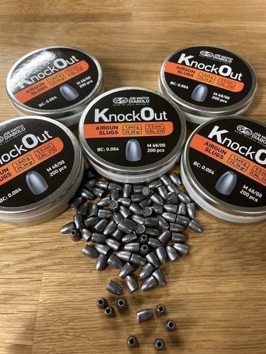 Imagen 4 de 6 de Balines Jsb Knock Out Slugs Calibre 5,5 25,39gr Lata X200