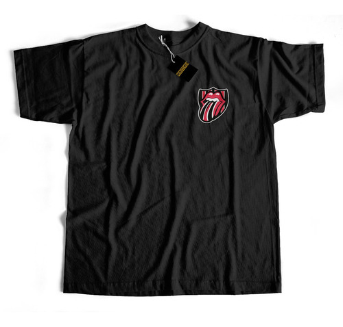 Remera Chacarita Jr. Lengua Rolling Stones Bolsillo