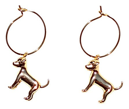 Aretes Arracadas Perro En Baño De Oro Perrito Huggies C