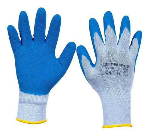 Guante De Poliester Recubiertos De Latex Talla G Truper 4 Pz