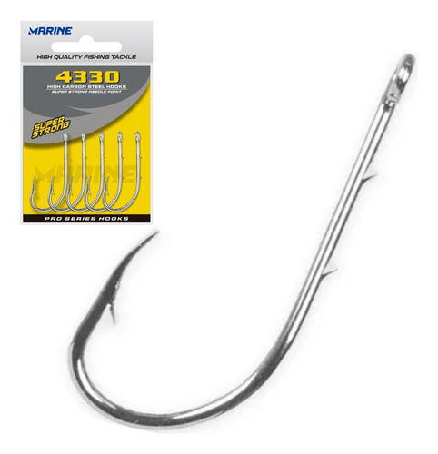 Cartela Anzol Marine 4330 Níquel Farpado Nº 3/0