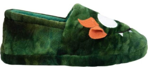 Pantufla Cerrada Peluche Montruo Schatz Kids Truo Verde Niño